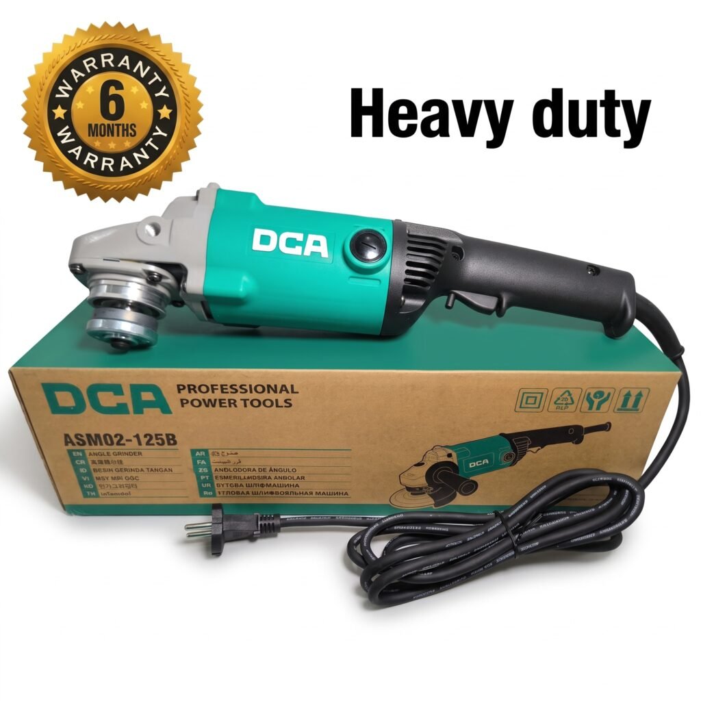 DCA 1200W Heavy Duty Angle Grinder | Multi-Size 5, 6 & 7 Inch Disc Compatible