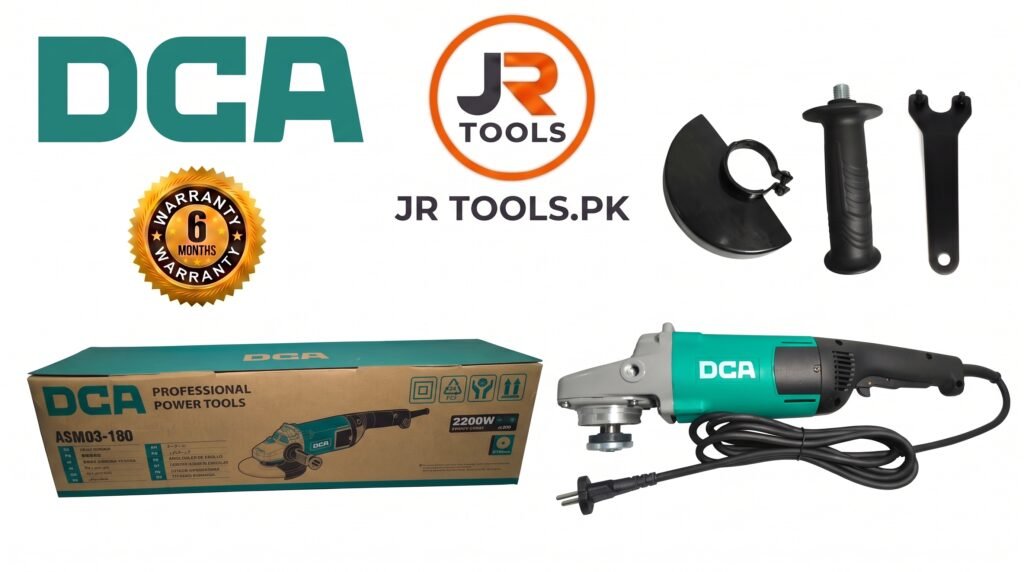 DCA ASM03-180 7 Inch 2200W Angle Grinder – 8,300 RPM | Heavy Duty Electric Grinder
