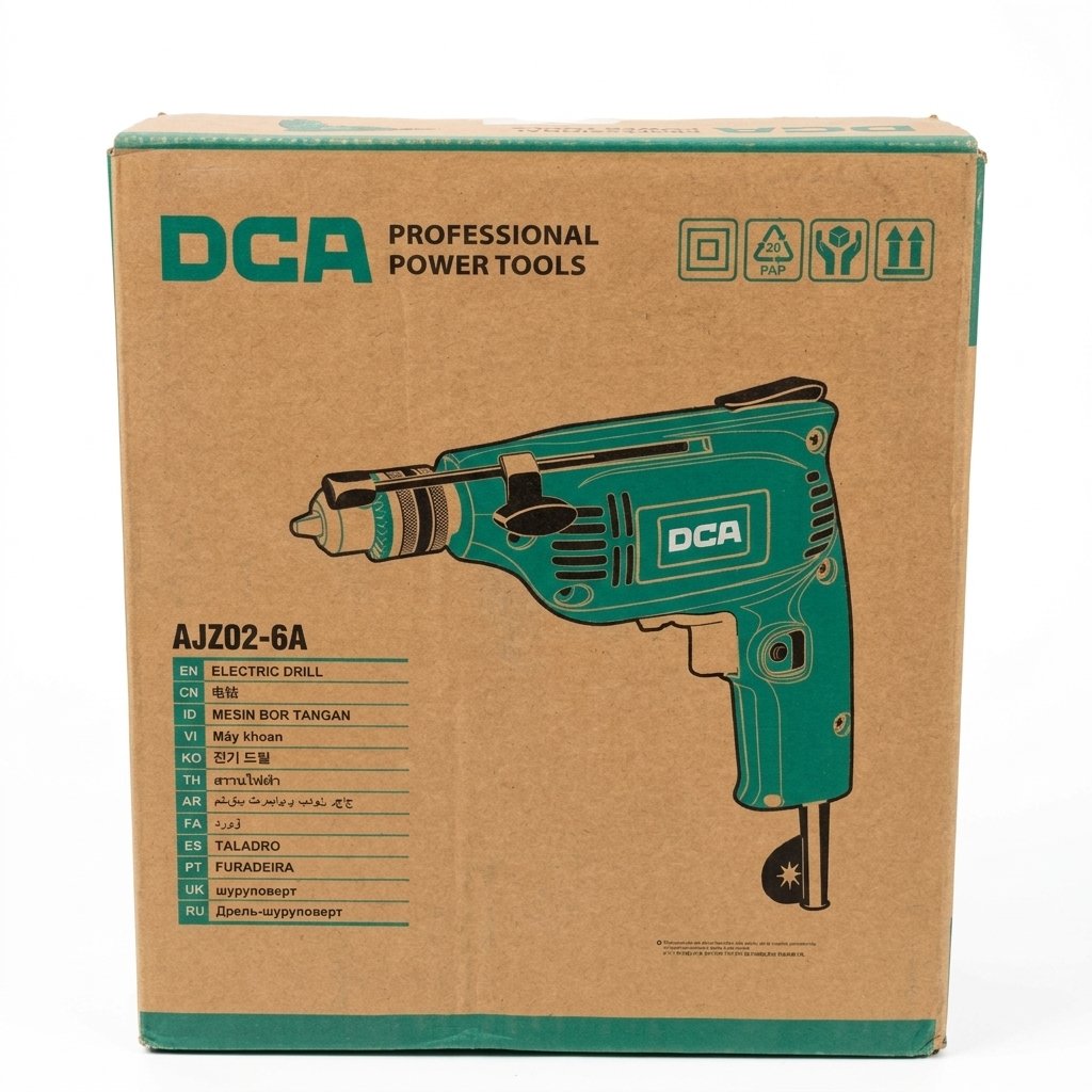 DCA Compact Drill 230W, 6.5mm Keyed Chuck, Variable Speed 0–3800 RPM
