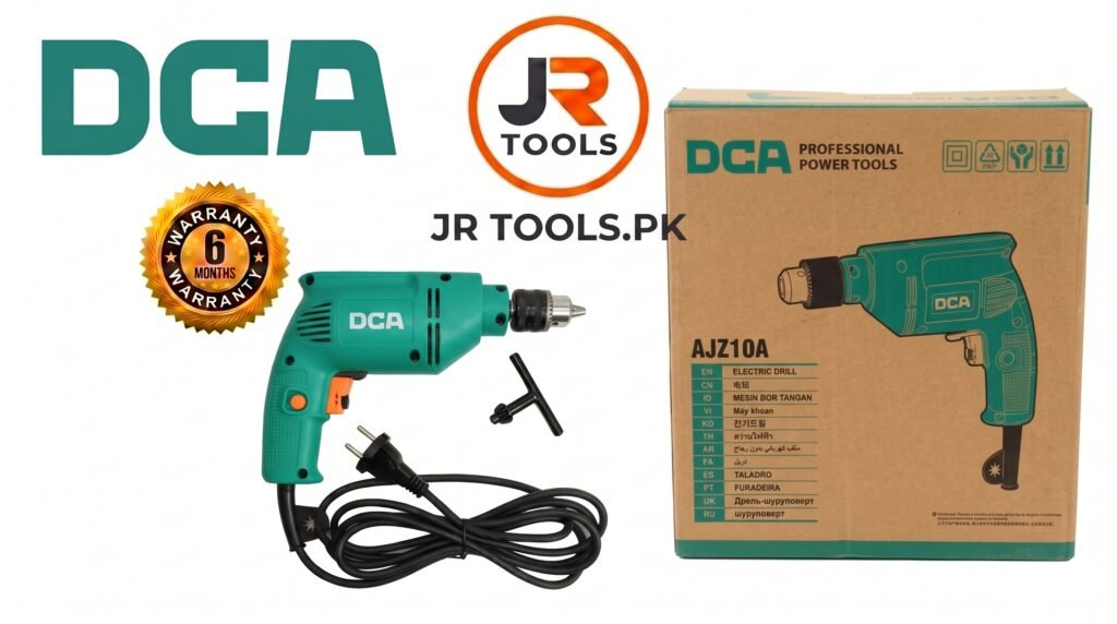DCA Electric Drill 10mm Chuck, Variable Speed 0–3000 RPM, Forward & Reverse