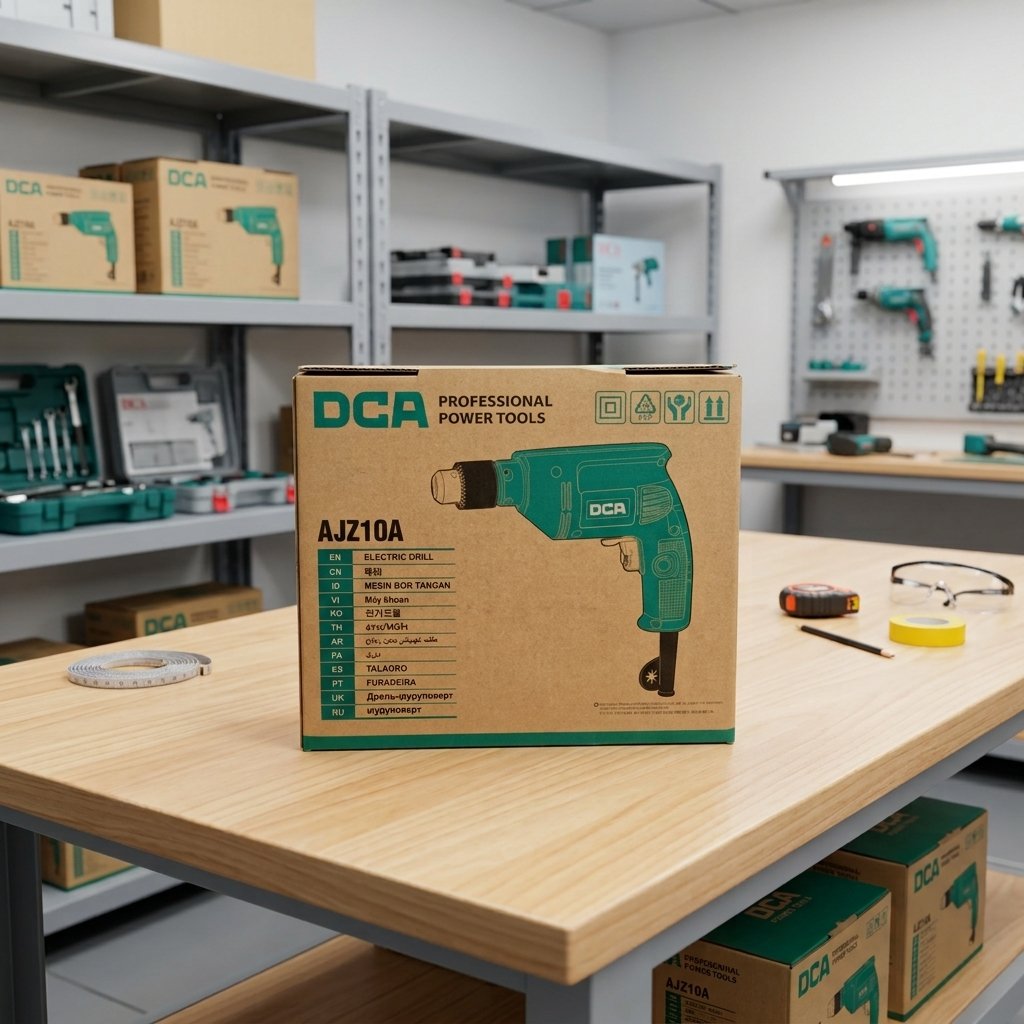 DCA Electric Drill 10mm Chuck, Variable Speed 0–3000 RPM, Forward & Reverse