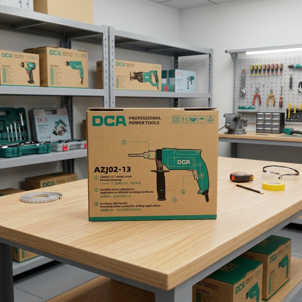 DCA 13mm Hammer Drill, 0–2600 RPM, 41,600 BPM, Variable Speed, Forward & Reverse