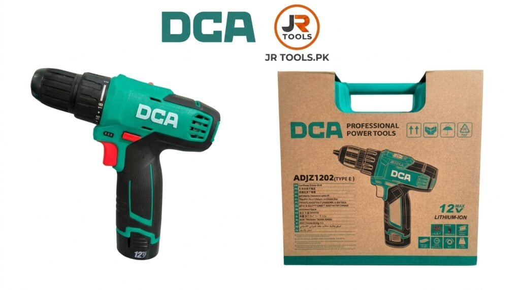 DCA ADJZ1202 12V Cordless Drill 10mm – 2 × 2.0Ah Batteries, Charger & Plastic Case