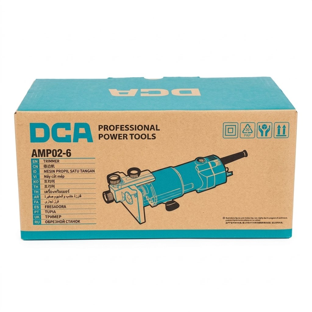 DCA AMP02-6 350W 1/4" Trimmer Router – 30,000 RPM, 6.35mm