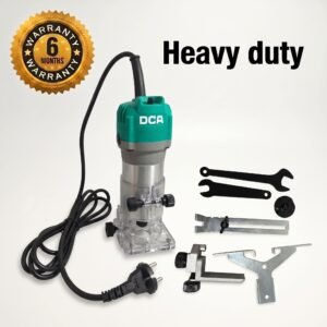 DCA AMP04-6 550W 1/4" Wood Trimmer – 30,000 RPM with Guide Accessories