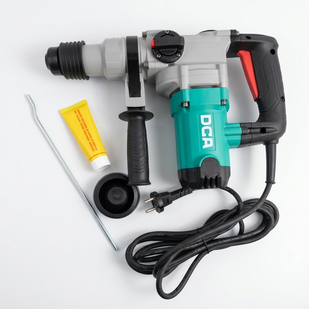 DCA 28mm Rotary Hammer 1100W, SDS-Plus, 2-Mode Hammer & Demolition